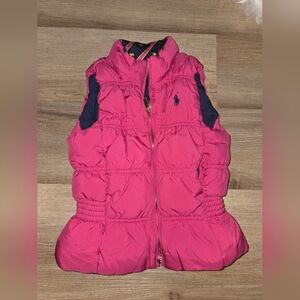 Ralph Lauren Pink Puffer Vest Size 6 Girls